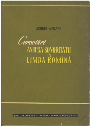 Cercetari asupra sonoritatii in limba romina