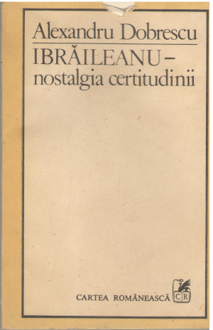 ibraileanu nostalgia certitudinii