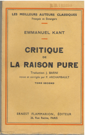 Critique de La Raison Pure