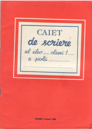 caiet de scriere al elevului clasei 1