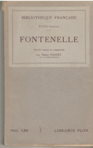 fontenelle textes choisis et commentes par Emile Faguet