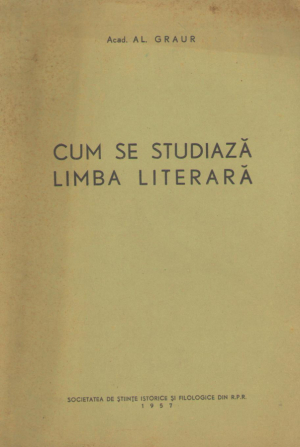 cum se studiaza limba literara