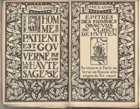 Epitres des hommes obscurs volum premier