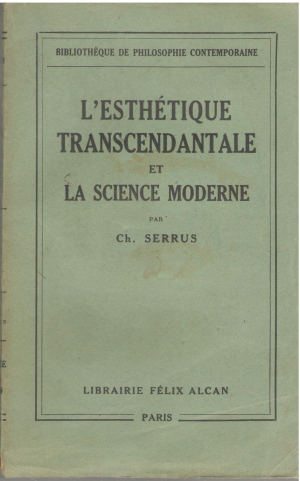 L'esthetique transcendantale et la science moderne