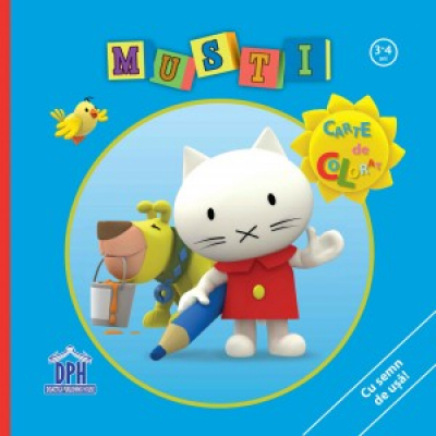 Musti - carte de colorat, 3-4 ani