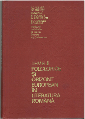 temelii folclorice si orizont european in literatura romana