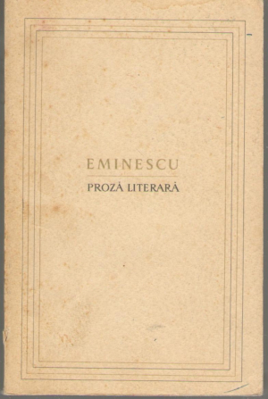 Eminescu  Proza literara