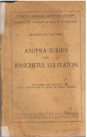asupra iubirii sau banchetul lui Platon