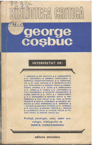 Biblioteca Critica george cosbuc