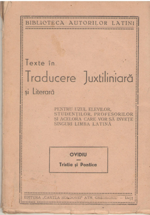 tristia si pontica manual de clasa a vi-a secundara texte in traducere juxtiliniara si literara latino-romana