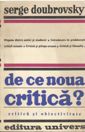 de ce noua critica critica si obiectivitate (crit9)