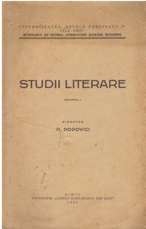 studii literare volumul I