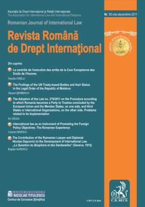 Revista Romana de Drept International nr. 12/2011