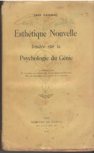 Esthetique Nouvelle Fondee Sur La Psychologie Du Genie