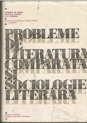 probleme de literatura comparata si socilogie literara