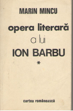 Opera literara a lui Ion Barbu Volumul I