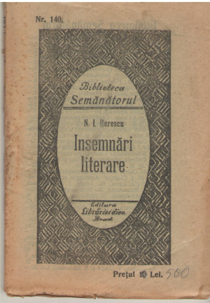Insemnari literare  1924-1926