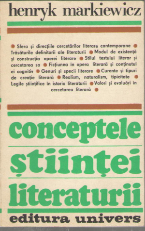 Conceptele stiintei literaturii
