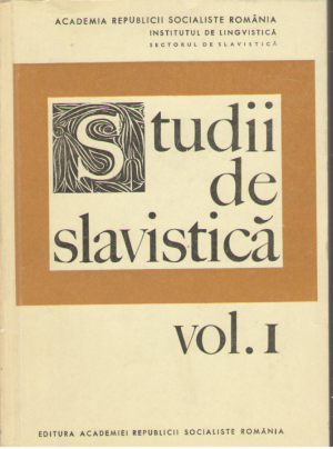 studii de slavistica volumul I
