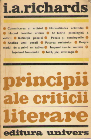 principii ale criticii literare