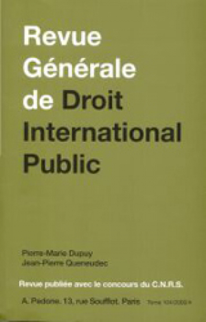 Revue Generale De Droit International Public