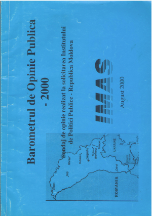 Barometru de opinie publica -2000 sondaj de opinie realizat la solicitarea institului de politici publice - Republica Moldova