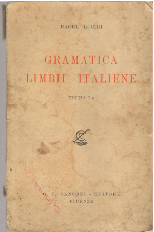 Gramatica limbii italiene editia I-a
