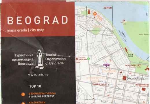 Beograd mapa grada Belgrade city map