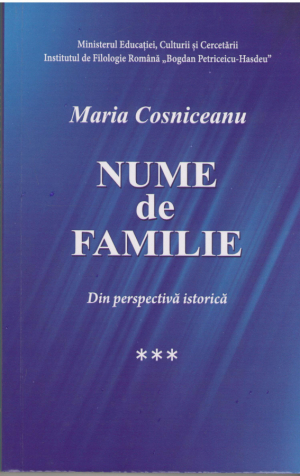 Nume de familie  Din perspectiva istorica  3 Volume