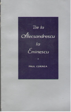 De la Alecsandrescu la Eminescu aspecte, figuri, idei