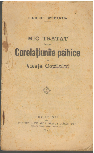 mic tratat despre corelatiunile psihice in vieata copilului