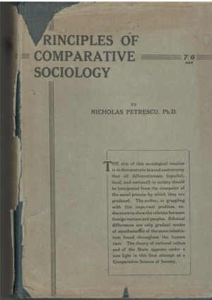 the principles of comparative sociology