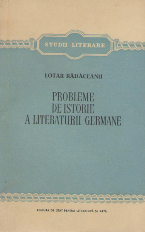Probleme de istorie a literaturii germane