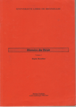 Histoire du Droit ( Volume 2 )