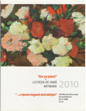 aur pe panza in licitatia de vara artmark o riposta eleganta data inflatiei J.w. mariott bucuresti grand ballroom joi 17 iunie 19.30