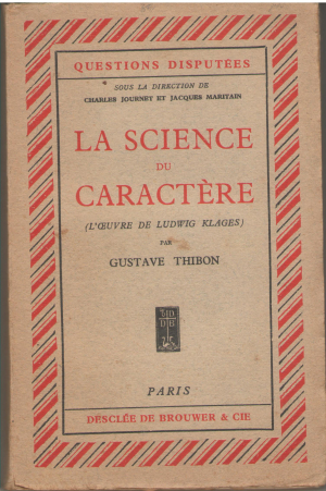 la science du caractere l'oeuvre de ludwig klages