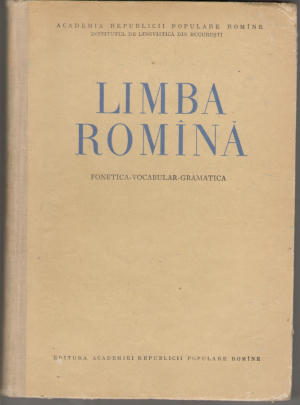 Limba Romana Fonetica Vocabular Gramatica