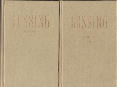 Lessing opere in 2 volume volumul i + volumul ii