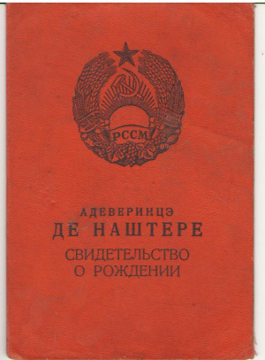 Адеверинцэ де наштере / Свидетельство о рождении , 1969