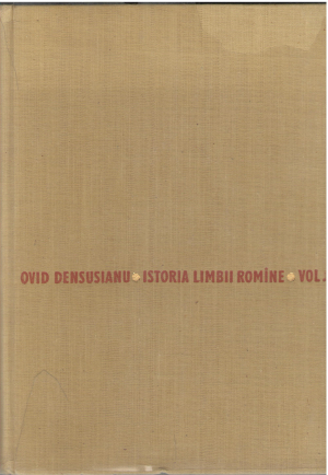istoria limbii romane vol. 1 originile