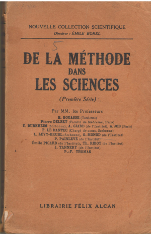 de la methode dans les sciences premiere serie