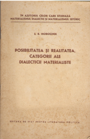 Posibilitatea si realitatea categorii ale dialecticii materialiste