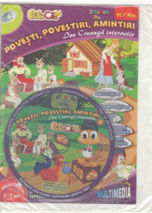 Povesti, povestiri, amintiri  Ion Creanga interactiv 3-7 ani (cd)