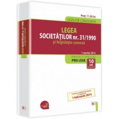 Legea societatilor nr. 31/1990 si legislatie conexa