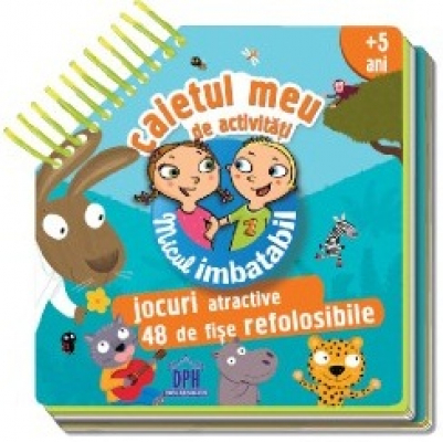 Micul Imbatabil +5 ani - Caietul meu de activitati (jocuri atractive, 48 de fise refolosibile)