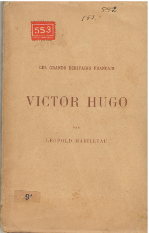 les grands ecrivains fraincais Victor Hugo