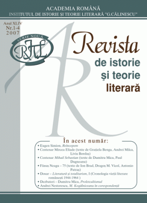 Revista de Istorie si Teorie Literara