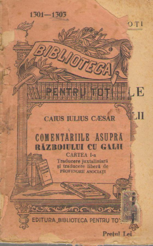 Comentariile asupra razboiului cu galii  Cartea I-a