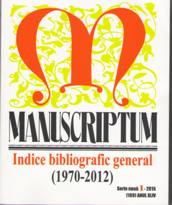 Manuscriptum 2015  Indice bibliografic general 1970-2012