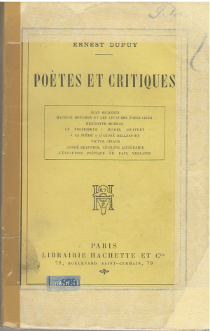 poetes et critiques